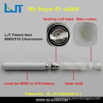 9.2mm Plastic E Cigarette Atomizer, Transparent Plastic Atomizer for 510 808d E Cigarette